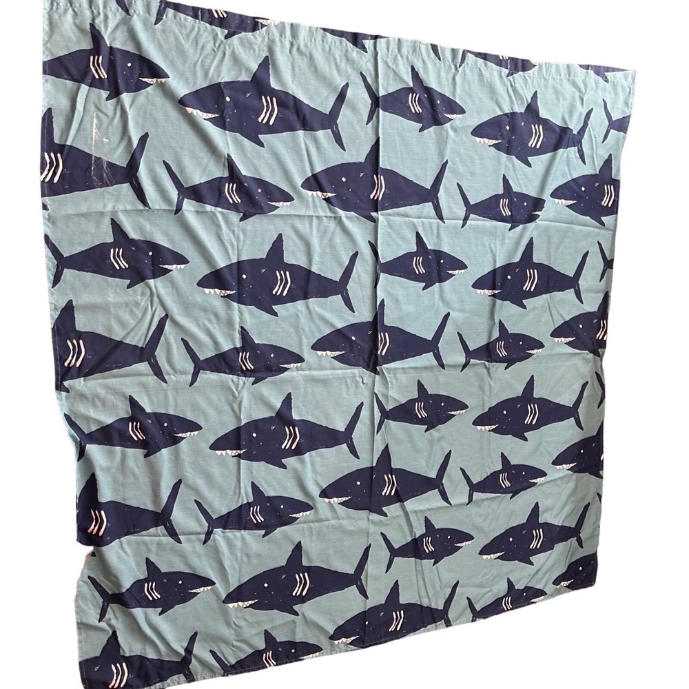 Pillowfort Kids Shark Print shower curtain Target beach ocean theme bath